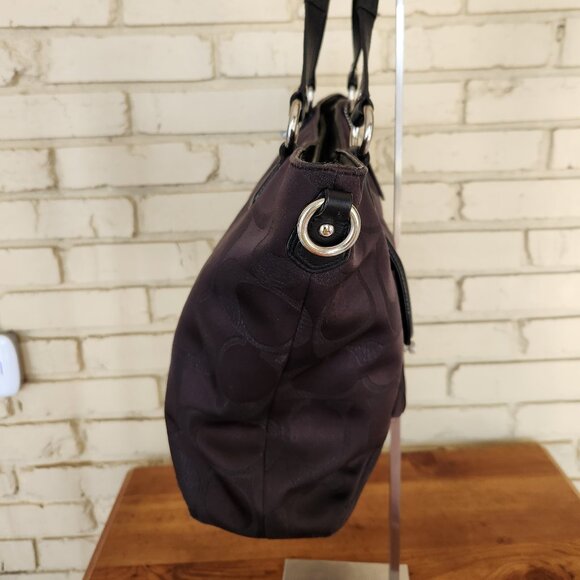 Euc Coach Campbell Metallic Signature Shoulder Bag Handbag - Picture 6 of 12